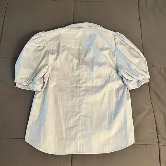 Club Monaco Puff Sleeve Button Front Blouse - Picture 3 of 3